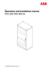 ABB HVC 200 Operation And Installation Manual