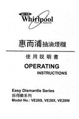 Whirlpool VE28X Operating Instructions Manual