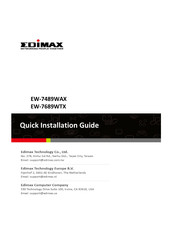 Edimax EW-7489WAX Quick Installation Manual