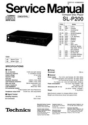 Technics SL-P200 Service Manual