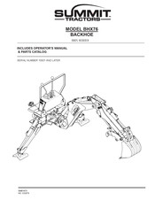 SUMMIT TRACTORS BHX Series Operator's Manual/Parts Catalog