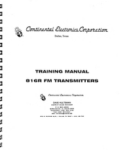 Continental Electronics 816R Training Manual