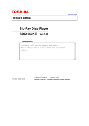 Toshiba BDX1250KE Service Manual