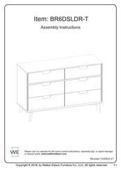 Walker Edison BR6DSLDR-T Assembly Instructions Manual