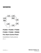 Siemens FT2050 Installation Instructions Manual