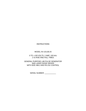 Avtech AV-1011B1-B Instructions Manual