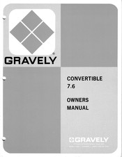 Clarke Gravely CONVERTIBLE 7.6 Owner's Manual