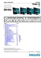 Philips Design Line Tilt 22PDL4916H/12 Service Manual
