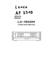 LENCO LA-1500M Service Manual