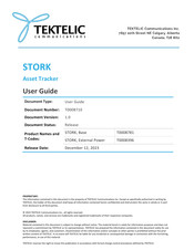 TEKTELIC Communications STORK User Manual