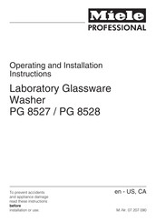 Miele Professional PG 8528 Operating And Installation Instructions