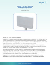 Airgain Lumos 5G FWA Installation Instructions Manual