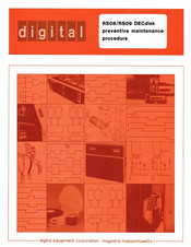 Digital Equipment DECdisk RS08 Preventive Maintenance Procedure