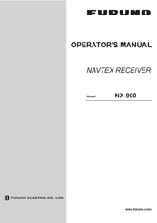 Furuno NX-900 Operator's Manual