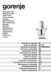 Gorenje S400XG Instructions For Use Manual