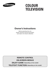 Samsung CS-21K10MG Owner's Instructions Manual