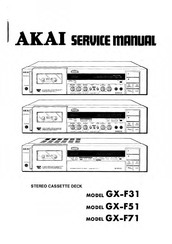 Akai GX-F31 Service Manual