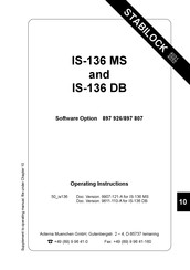 Wavetek IS-136 DB Operating Instructions Manual