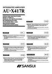 Sansui AU-X417R Operating Instructions Manual