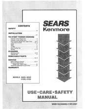 Sears Kenmore 47425 User Manual