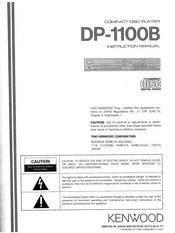 Kenwood DP-1100B Instruction Manual