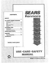 Sears Kenmore 48425 Use, Care, Safety Manual