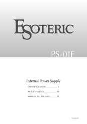 Esoteric PS-01F Owner's Manual