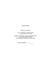 Avtech AV-1011B1-B Instructions Manual