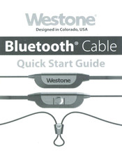 Westone Bluetooth Cable Quick Start Manual