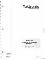 Tektronix 4006-1 Service Manual