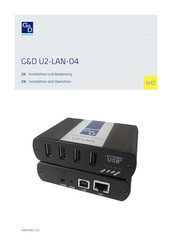 G&D U2-LAN-04 Installation & Operation Manual