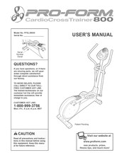 ICON Health & Fitness PRO-FORM CardioCrossTrainer 800 User Manual