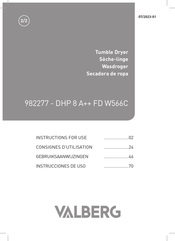 VALBERG DHP 8 A FD W566C Series Instructions For Use Manual