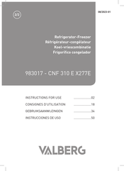 VALBERG CNF 310 E X277E Instructions For Use Manual