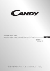 Candy FCE943LX Instructions For The Use - Installation Advices