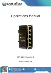 Parallax PDT-PEX-7004-PP-I Operation Manual