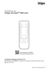 Dräger Alcotest 7000 med Instructions For Use Manual