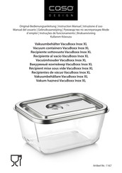 CASO DESIGN VacuBoxx Inox XL Instruction Manual