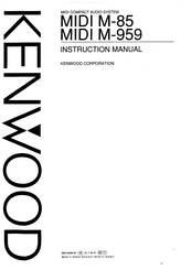 Kenwood MIDI M-85 Instruction Manual