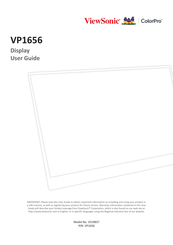ViewSonic ColorPro VP1656 User Manual