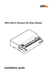 Axis A9210 Installation Manual
