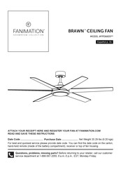 Fanimation BRAWN FPD6605 Series Manual