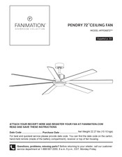 Fanimation PENDRY 72 FPD6872 Series Manual