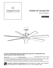 Fanimation PENDRY 56 FPD6865 Series Manual
