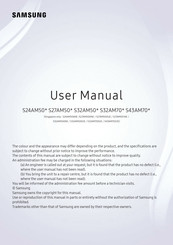 Samsung S43AM702UE User Manual