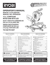 Ryobi TS1346T Operator's Manual