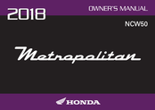 Honda Metropolitan NCW50 2018 Owner's Manual