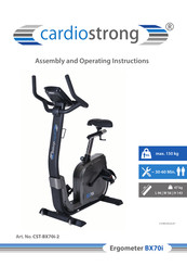 CARDIOSTRONG CST-BX70i-2 Assembly And Operating Instructions Manual