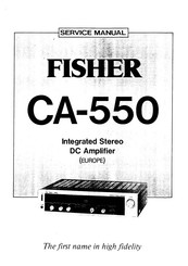 Fisher CA-550 Service Manual