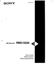 Sony RMO-S550 User Manual